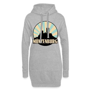 Burg Münzenberg - Hoodie-Kleid - Grau meliert - Vorne