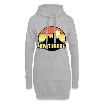 Burg Münzenberg - Hoodie-Kleid - Grau meliert - Vorne
