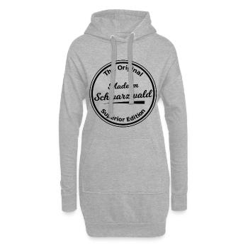 Zuhause im Schwarzwald - Hoodie-Kleid - Grau meliert - Vorne