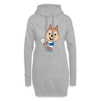 VOLLEYBALL - SPORT - EICHHÖRNCHEN - TIER - KIND - Hoodie-Kleid - Grau meliert - Vorne
