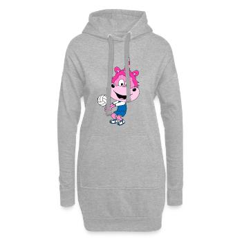 VOLLEYBALL - SPORT - EINHORN - KIND - BABY - Hoodie-Kleid - Grau meliert - Vorne