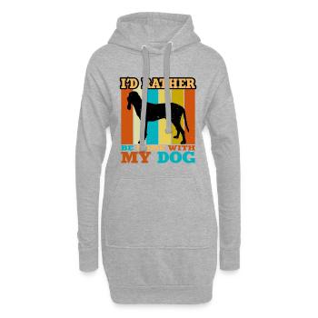 Ariegeois Dog Lover Silhouette Vintage Sunset - Sweat-shirt à capuche long Femme - gris chiné - Devant