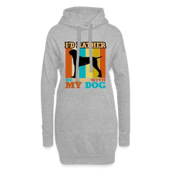 Ariège Pointer Hund Lover Silhouette Vintage Sunset - Hoodie-Kleid - Grau meliert - Vorne