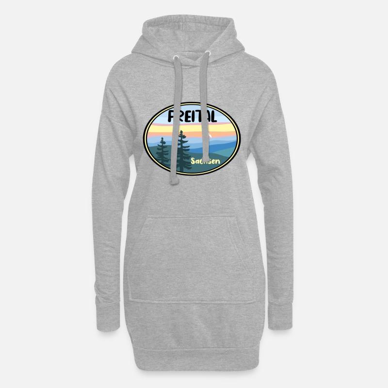 Freital - Hoodie-Kleid - Grau meliert