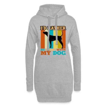 Noir Et Tan Coonhound Chien Silhouette Rétro Soleil - Sweat-shirt à capuche long Femme - gris chiné - Devant