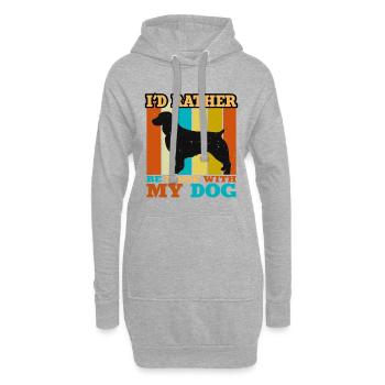 Boykin Spaniel Dog Lover Silhouette Vintage Sunset - Sweat-shirt à capuche long Femme - gris chiné - Devant