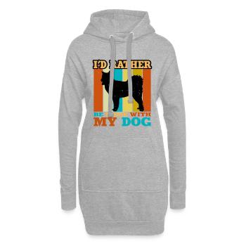 Canadian Eskimo Dog Love Silhouette Vintage Sunset - Sweat-shirt à capuche long Femme - gris chiné - Devant