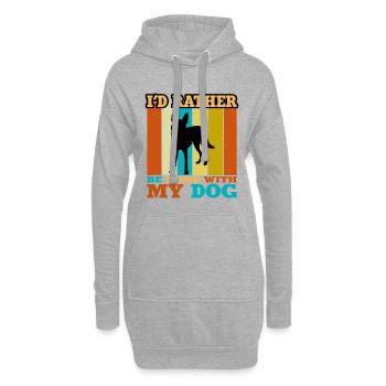 Carolina Dog Lover Silhouette Vintage Sunset - Sweat-shirt à capuche long Femme - gris chiné - Devant