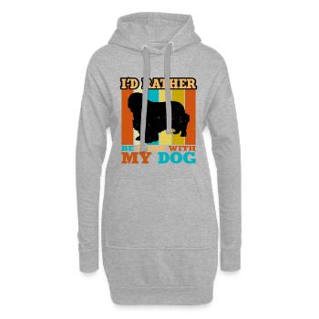 Clumber Spaniel Dog Love Silhouette Vintage Sunset - Sweat-shirt à capuche long Femme - gris chiné - Devant