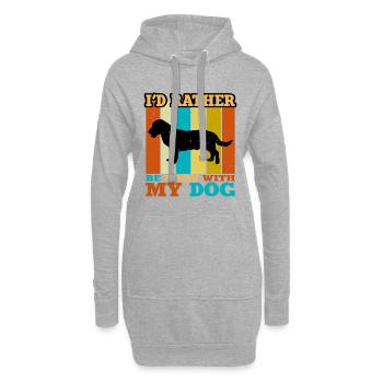Drever Hundeliebhaber Silhouette Vintage Sonnenuntergang - Hoodie-Kleid - Grau meliert - Vorne