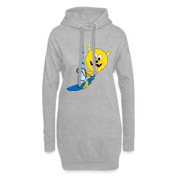 WINDSURFER - MONSTER - SURFER - WASSERSPORT - Hoodie-Kleid - Grau meliert - Vorne