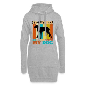 Grand Anglo Francais Blanc Et Orange Dog Lover - Sweat-shirt à capuche long Femme - gris chiné - Devant