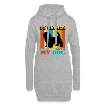 Havenese Dog Lover Silhouette Vintage Sunset - Sweat-shirt à capuche long Femme - gris chiné - Devant