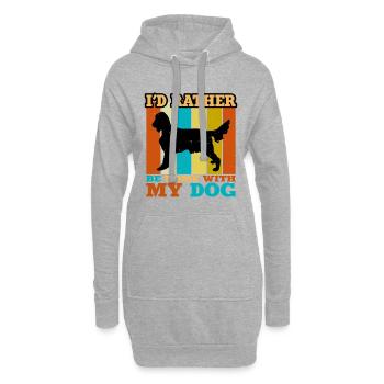 Irischer Setter Hund Liebhaber Silhouette Vintage Sonnenuntergang - Hoodie-Kleid - Grau meliert - Vorne