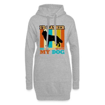 Nördliche Inuit Hund Liebhaber Silhouette Vintage Sonnenuntergang - Hoodie-Kleid - Grau meliert - Vorne