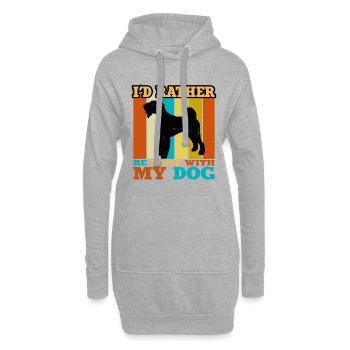 Lakeland Terrier Dog Lover Silhouette Retro Sunset - Sweat-shirt à capuche long Femme - gris chiné - Devant