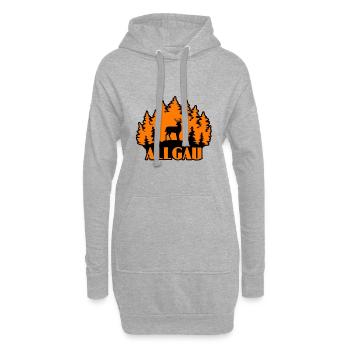 Allgäu - Hoodie-Kleid - Grau meliert - Vorne