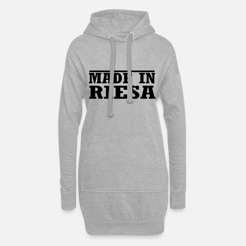 Riesa - Hoodie-Kleid - Grau meliert