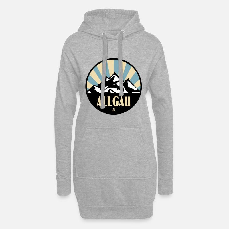 Allgäu - Hoodie-Kleid - Grau meliert