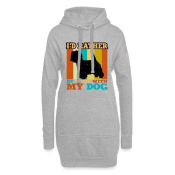 Westie Dog Lover Silhouette Vintage Sunset - Sweat-shirt à capuche long Femme - gris chiné - Devant
