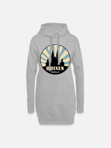 Brixen Südtirol - Hoodie-Kleid - Grau meliert