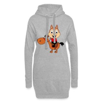 PFERD - REITEN - TIERE - EICHHÖRNCHEN - PONY - Hoodie-Kleid - Grau meliert - Vorne