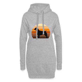 Boykin Spaniel Dog Lover Silhouette Vintage Sunset - Sweat-shirt à capuche long Femme - gris chiné - Devant