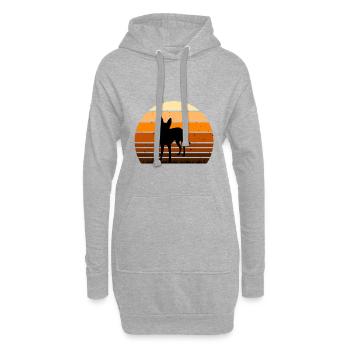 Carolina Dog Lover Silhouette Vintage Sunset - Sweat-shirt à capuche long Femme - gris chiné - Devant