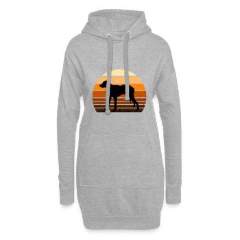 Grand Anglo Francais Blanc Et Orange Dog Lover - Sweat-shirt à capuche long Femme - gris chiné - Devant