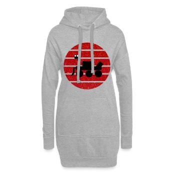 Die Weltraum Entdecker - Hoodie-Kleid - Grau meliert - Vorne