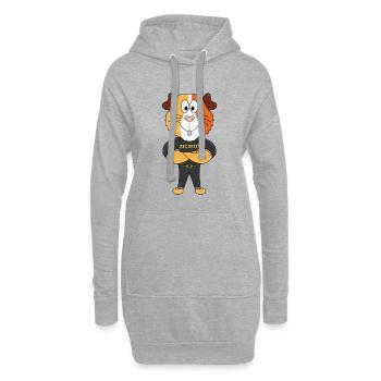 MEERSCHWEINCHEN - SECURITY - BODYGUARD - TIER - Hoodie-Kleid - Grau meliert - Vorne