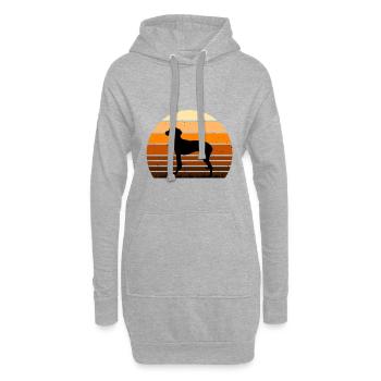 Hygenhund Dog Lover Silhouette Vintage Sunset - Sweat-shirt à capuche long Femme - gris chiné - Devant