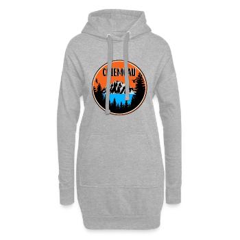 Chiemgau - Hoodie-Kleid - Grau meliert - Vorne