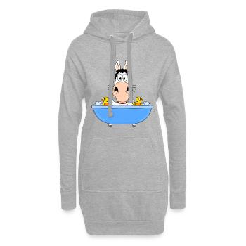 PFERD - BADEN - BADEWANNE - TIER - KIND - BABY - Hoodie-Kleid - Grau meliert - Vorne