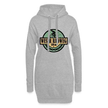 Weser Radweg - Hoodie-Kleid - Grau meliert - Vorne