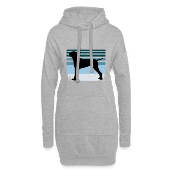 Ariege Pointer Dog Lover Silhouette Vintage Sunset - Hoodie-Kleid - Grau meliert - Vorne
