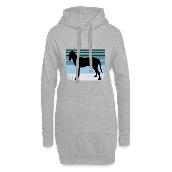 Ariegeois Dog Lover Silhouette Vintage Sunset - Sweat-shirt à capuche long Femme - gris chiné - Devant