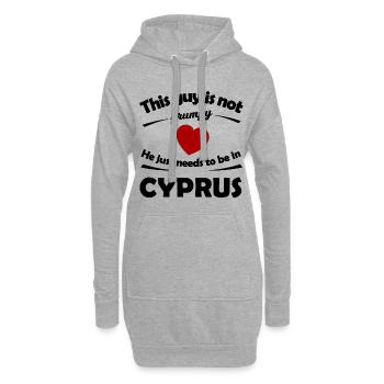 Vacances à Chypre - Sweat-shirt à capuche long Femme - gris chiné - Devant