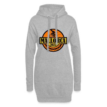 Mallorca Fahrrad - Hoodie-Kleid - Grau meliert - Vorne