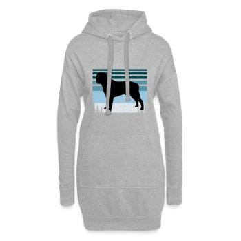 Englische Dogge Hund Liebe Silhouette Vintage Sonnenuntergang - Hoodie-Kleid - Grau meliert - Vorne