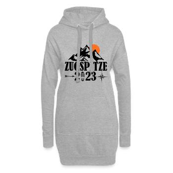 Zugspitze 2023 - Hoodie-Kleid - Grau meliert - Vorne
