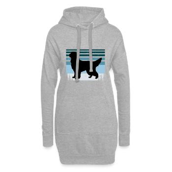 Gordon Setter Hundeliebhaber Silhouette Vintage Sonnenuntergang - Hoodie-Kleid - Grau meliert - Vorne