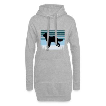 Hovawart Dog Lover Silhouette Vintage Sunset - Sweat-shirt à capuche long Femme - gris chiné - Devant
