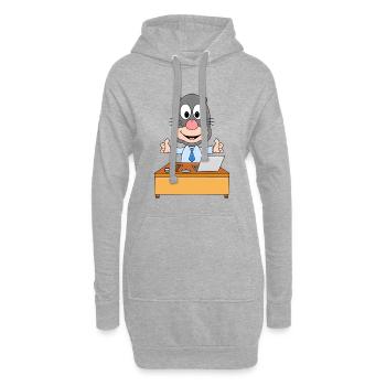 ARBEIT - JOB - BÜRO - CHEF - MITARBEITER - BERUF - Hoodie-Kleid - Grau meliert - Vorne