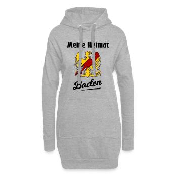 Zuhause im Badnerland - Hoodie-Kleid - Grau meliert - Vorne