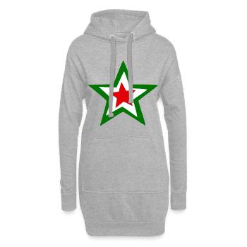 Der Italienische Stern am Himmel - Hoodie-Kleid - Grau meliert - Vorne