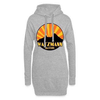 Watzmann - Hoodie-Kleid - Grau meliert - Vorne