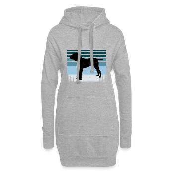 Kumaon Mastiff Hundeliebhaber Silhouette Vintage Sonnenuntergang - Hoodie-Kleid - Grau meliert - Vorne