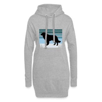 Karst Schäferhund Liebhaber Silhouette Vintage Sonnenuntergang - Hoodie-Kleid - Grau meliert - Vorne