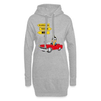 DIE SCHÖNSTEN WEGE FÜHREN ZUM MEER - PINGUIN - Hoodie-Kleid - Grau meliert - Vorne